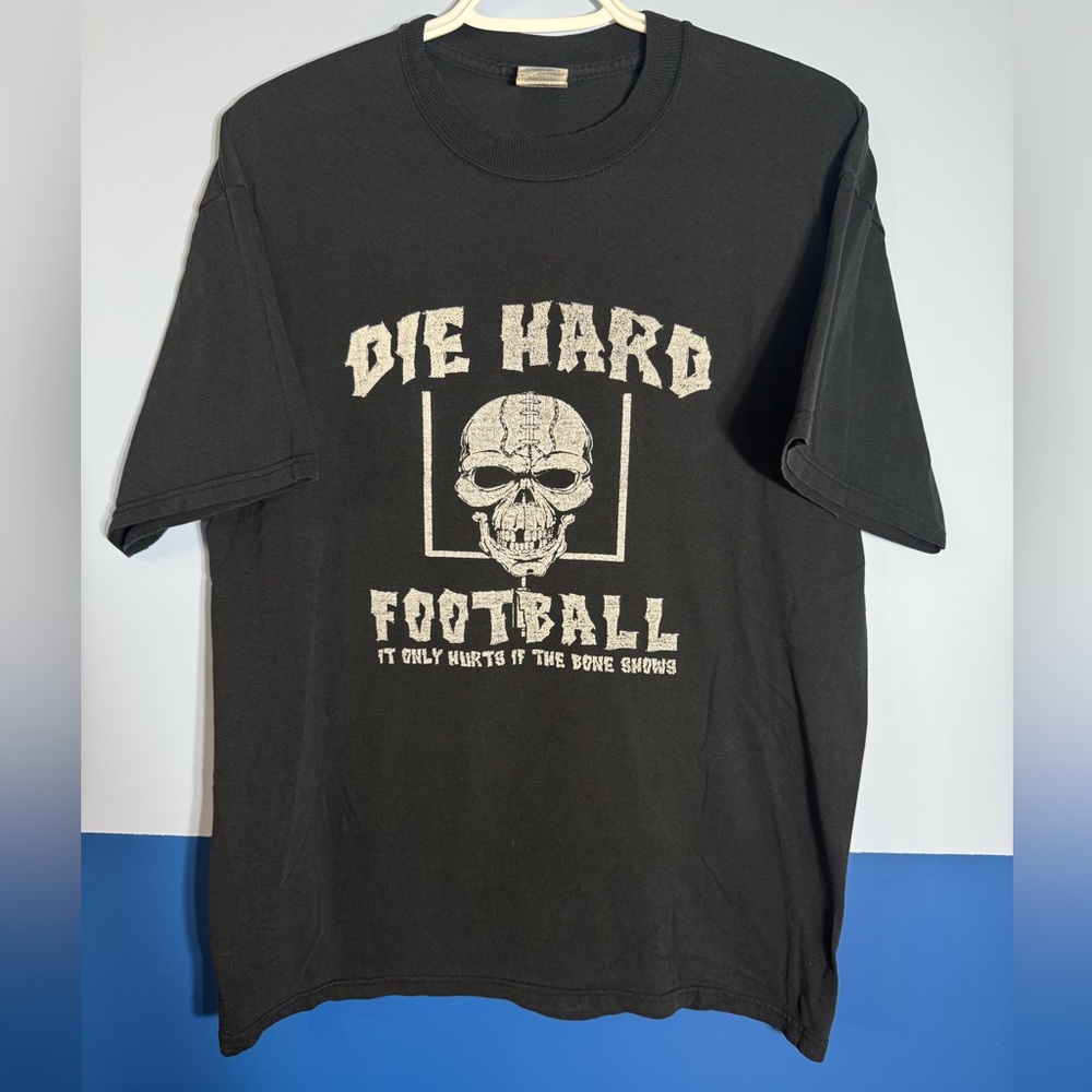 Jerzees Die Hard Football Heavyweight Blend Black T-Shirt